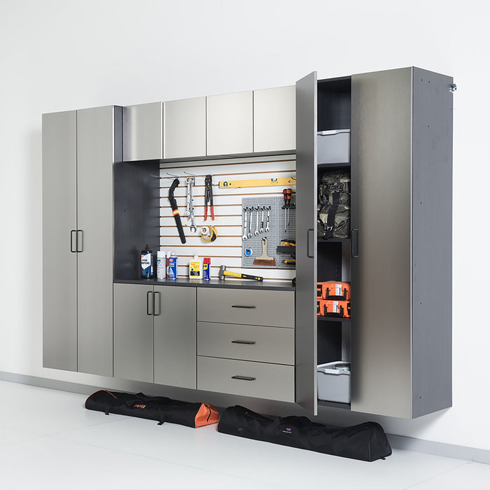 Astro Series - Metal Wall Mounted Storage Cabinet With Soft Closing Drawers