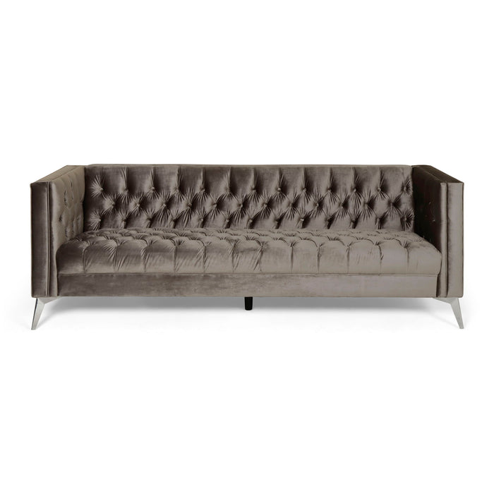 Contemporary 3 Seater Sofa With Button Tufting