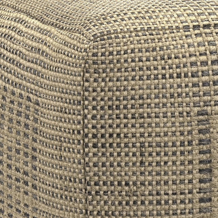 Delilah - Square Woven Pouf - Natural