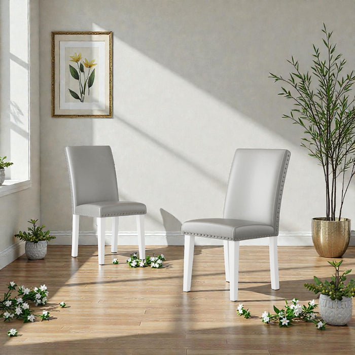 Upholstered Dining Chair With High Back Design (Set of 2)