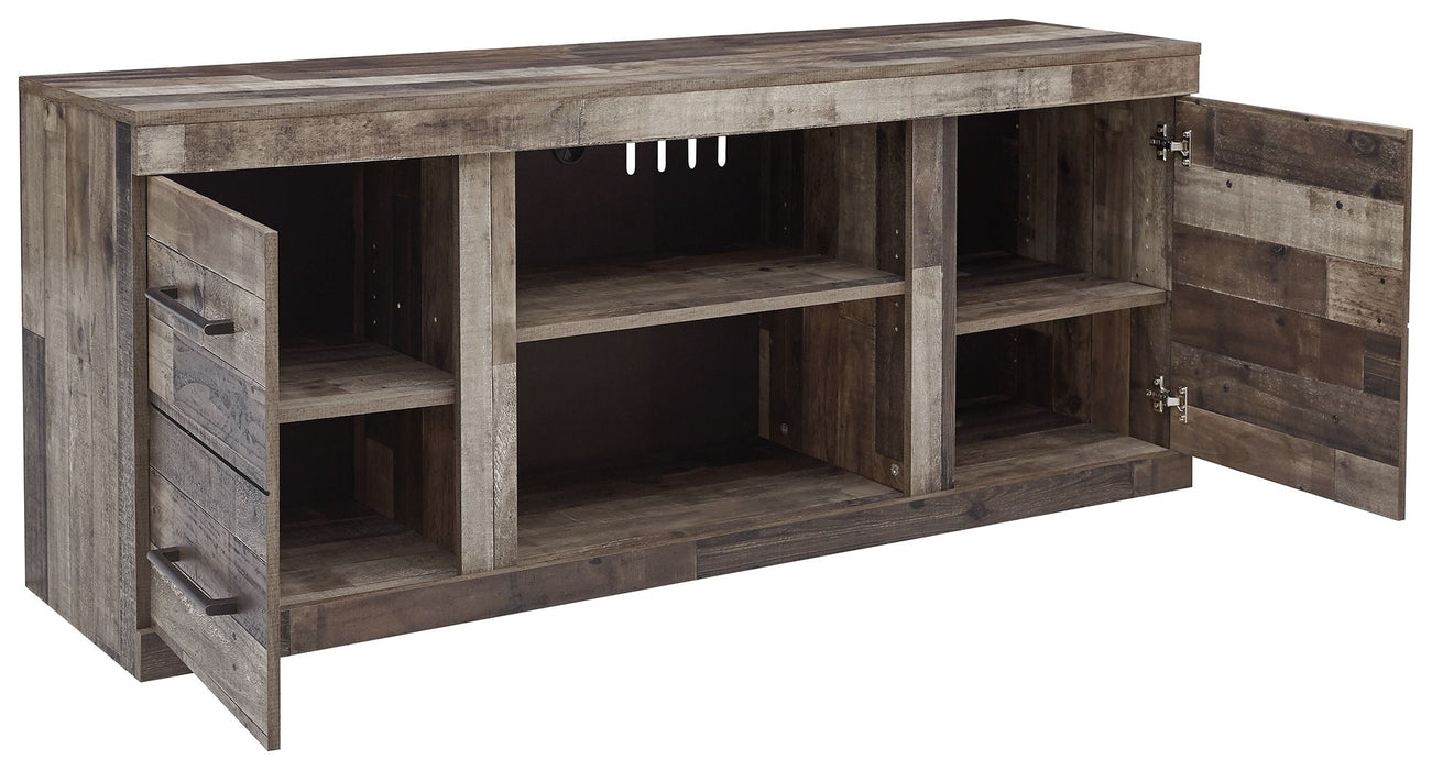 Derekson - Multi Grey - Soporte para TV LG con opción de chimenea