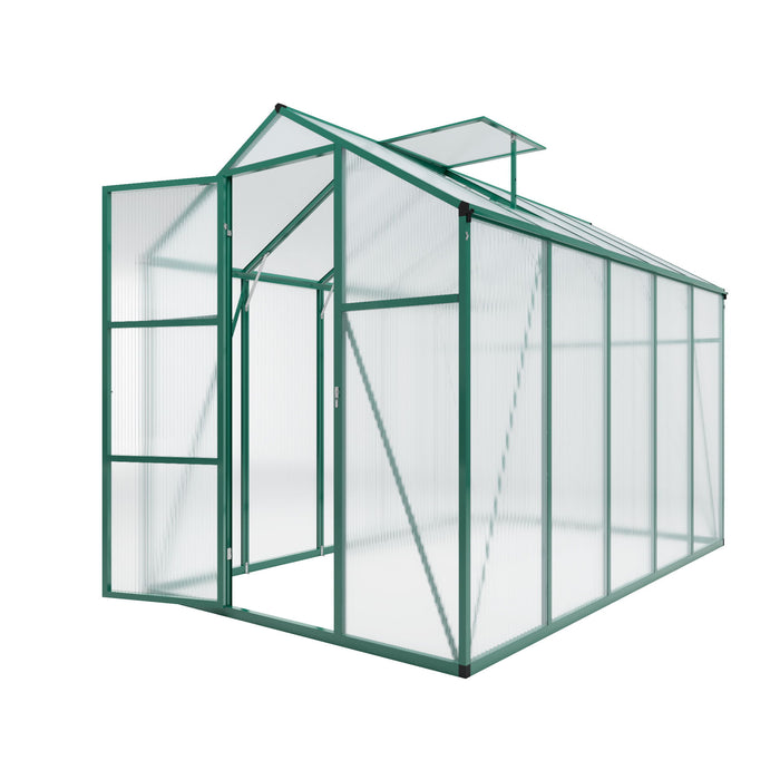 Polycarbonate Walk-In Greenhouse, Raised Base For Outdoor In All Season