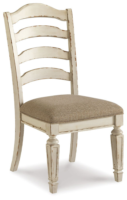 Realyn - Chipped White - Dining Uph Side Chair (conjunto de 2) - Ladderback