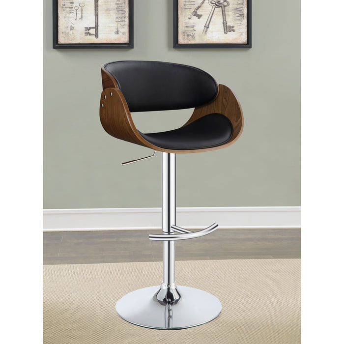 Ergonomic Adjustable Bar Stool - Black