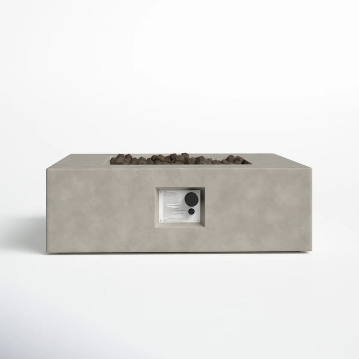 Outdoor Fire Pit Table - Natural / White