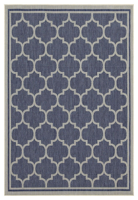 Sunshine - 5'3" X 7'3" Indoor, Outdoor Area Rug Polypropylene - Blue