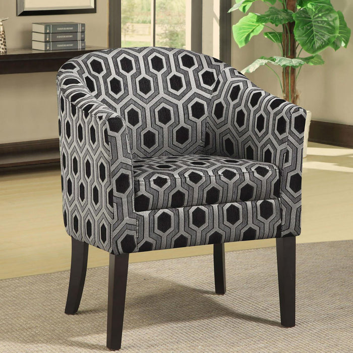 Barrel Back Accent Chair - Gray