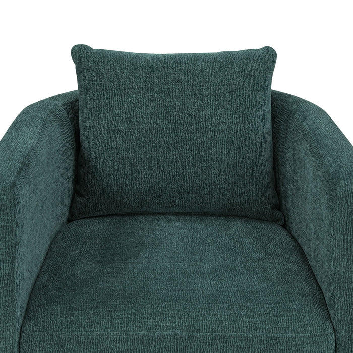 Sutton - Swivel Barrel Chair - Peacock