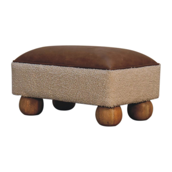 Vintage Ball Footstool - Brown