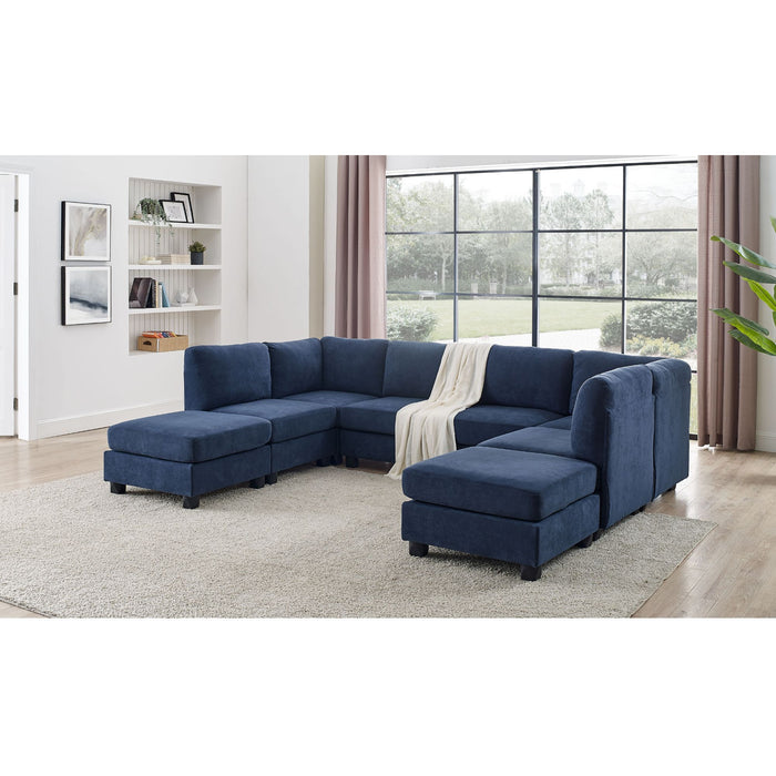 Upholstered Modular Sectional With Removable Cushions