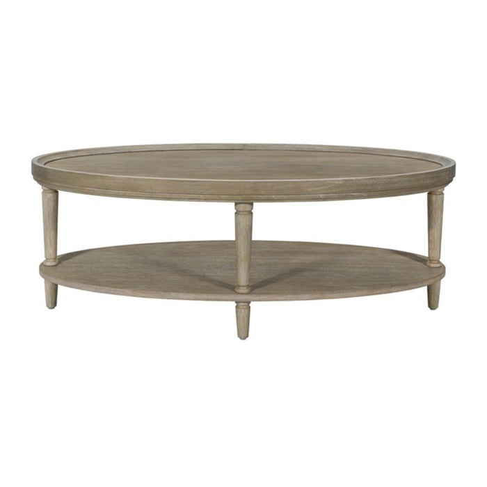 Bedford - Oval Coffee Table With Shelf - Natural