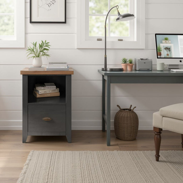 Essex - Drawer File - Black, Whiskey