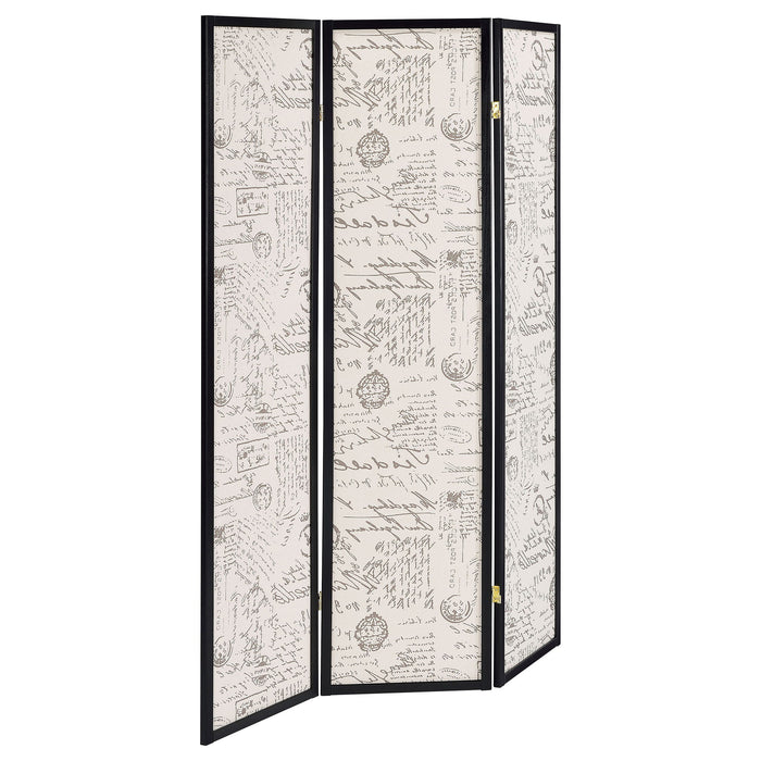 3 Panel Folding Screen - Beige