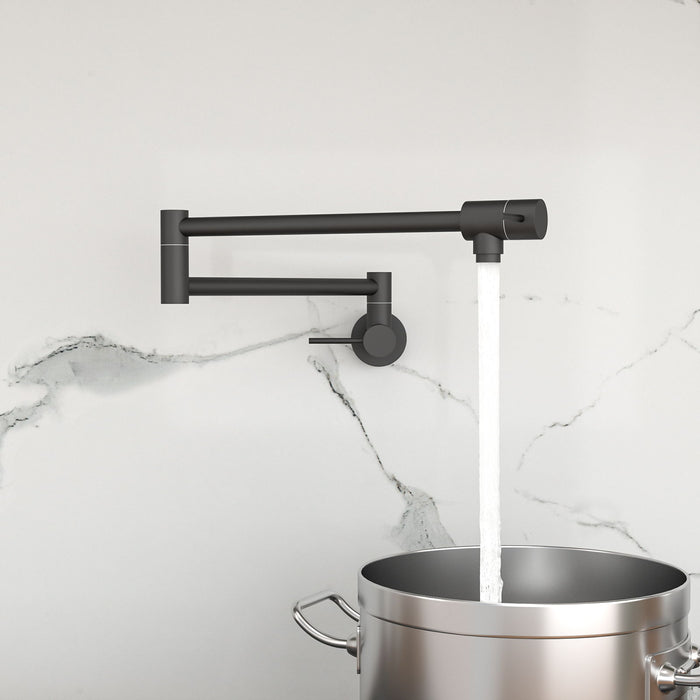 Modern Design Pot Filler Faucet Wall Mount Kitchen Sink, Folding Stretchable