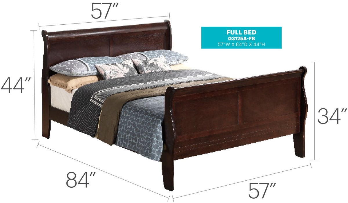 Panel Sleigh Bed