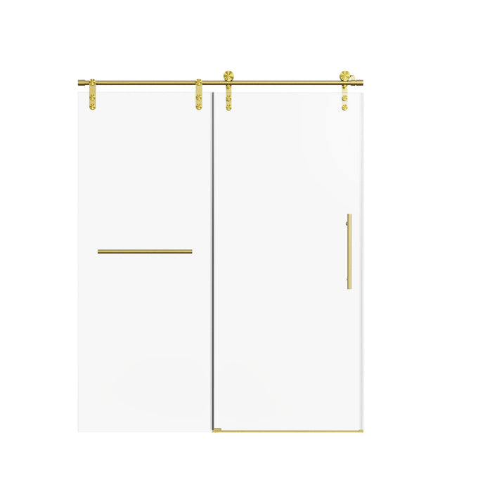 Frameless Single Sliding Shower Doors With Towel Rail & Handle