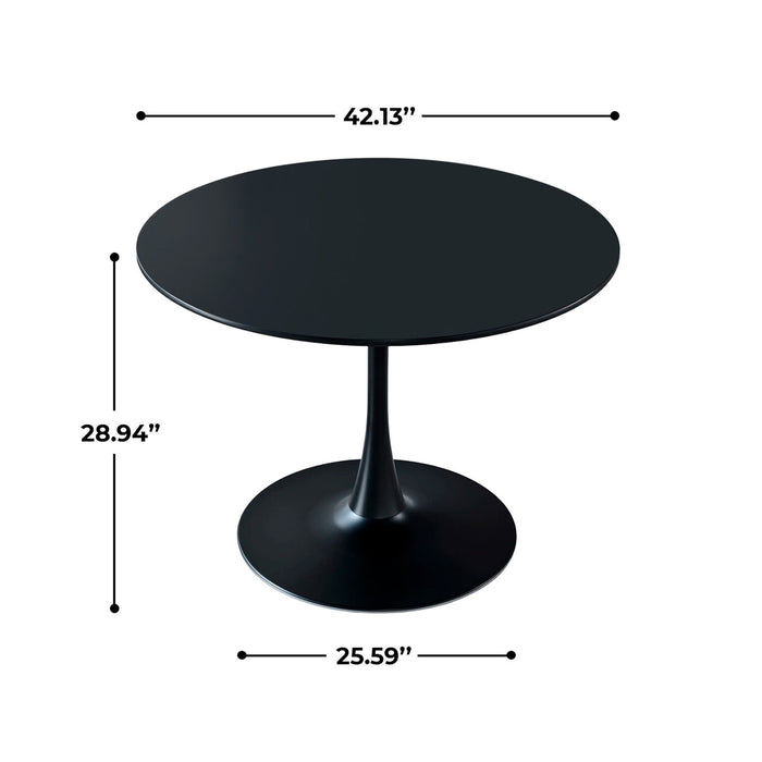 Mid-Century Tulip Dining Table With Round Top