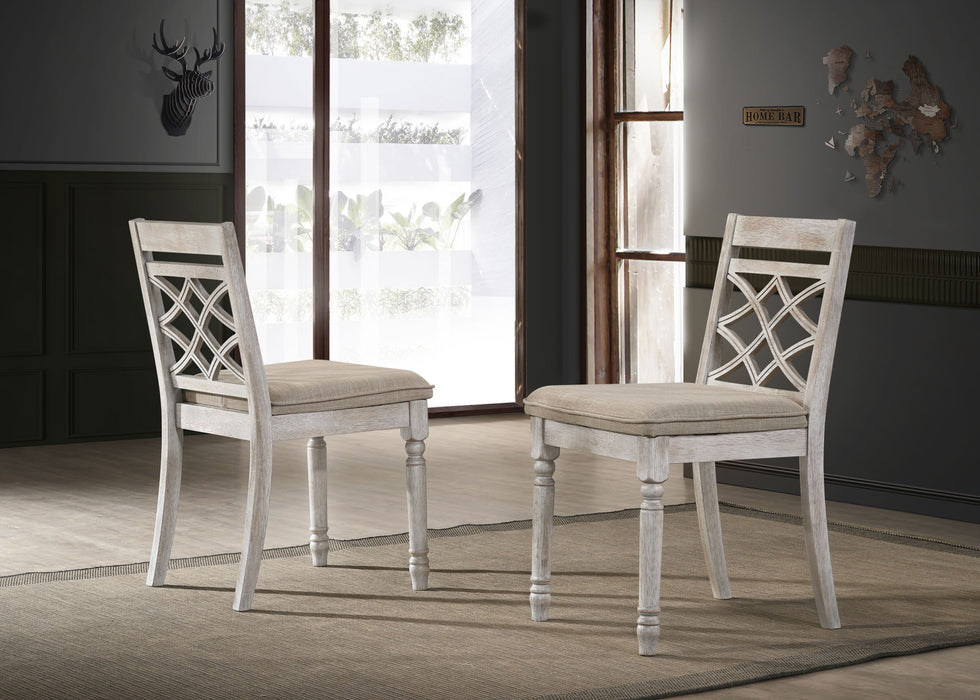 Havanna - Wide Chair With Cushion (Set of 2) - Off White