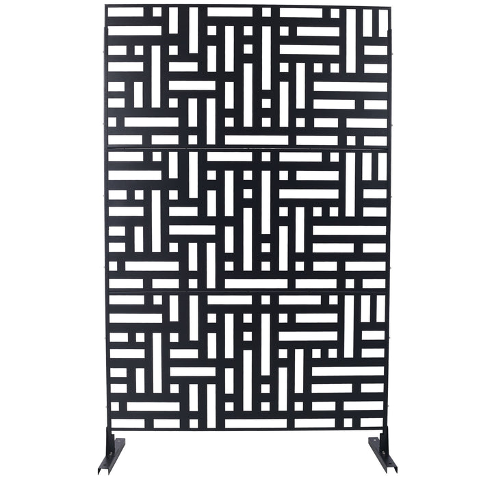 Decorative Freestanding Metal Privacy Screen For Indoor & Outdoor Use