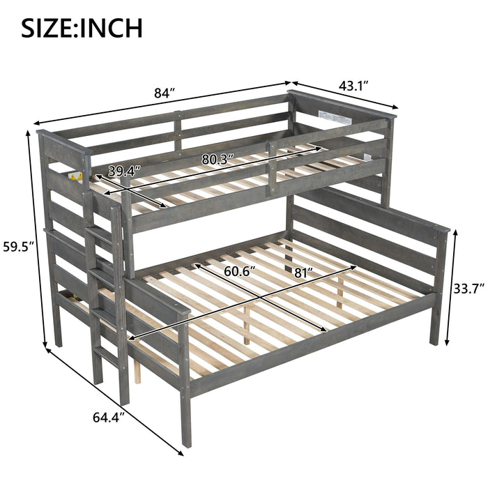 Detachable Design Bunk Bed With Ladder