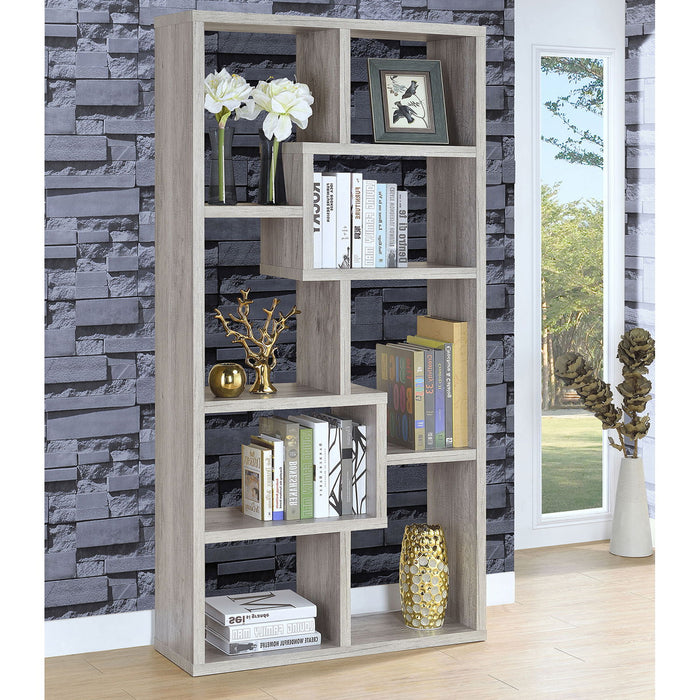 Lawton - 7 Shelf Bookshelf - Driftwood