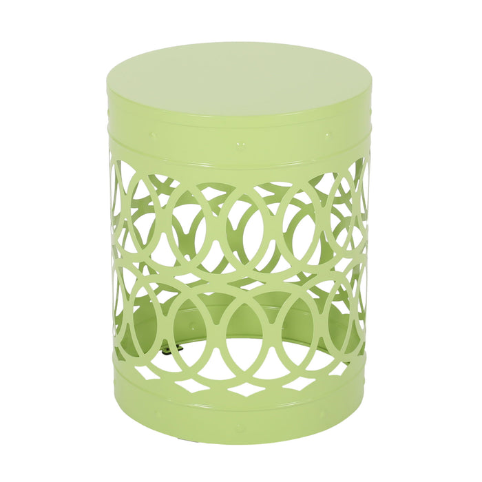 Outdoor Metal Large End Table, Modern Design