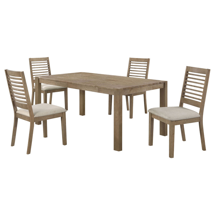 Umbarger - 5 Piece Rectangular Dining Set - Brown