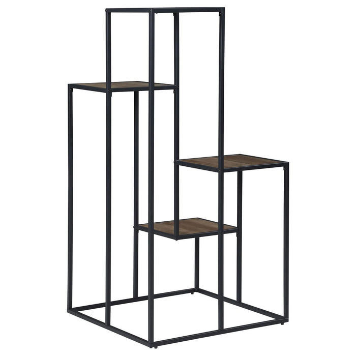 4 Tier Display Shelves - Black