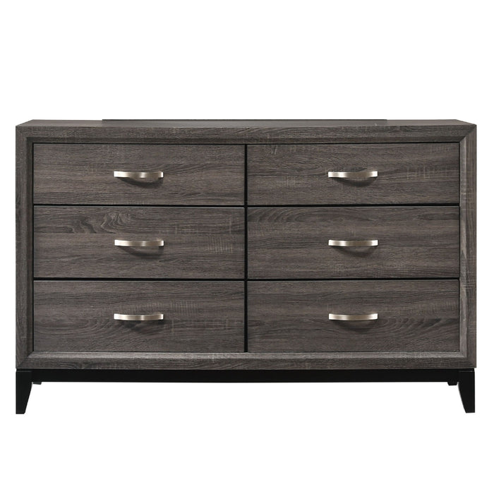 Contemporary 6 Drawer Dresser With Handles