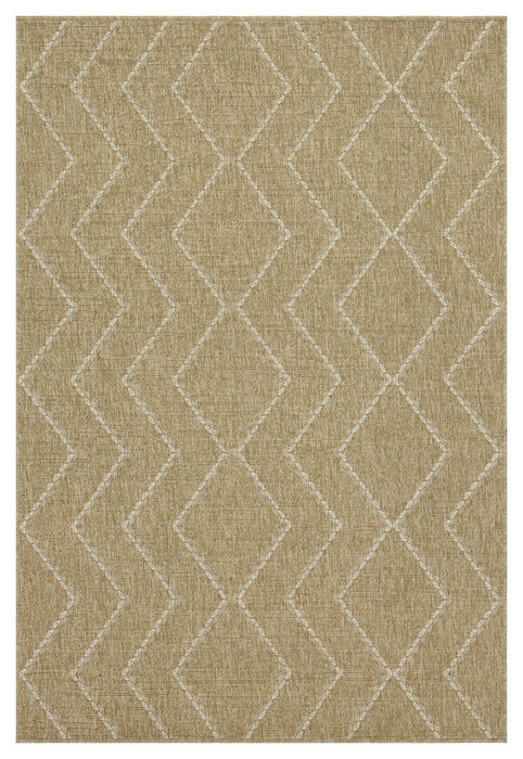 Earth - 5'3" X 7'3" Indoor, Outdoor Area Rug - Jute / White