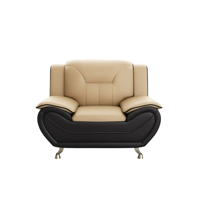 3 Piece Sofa Set, Upholstered Furniture For Living Room Apartment - Camel