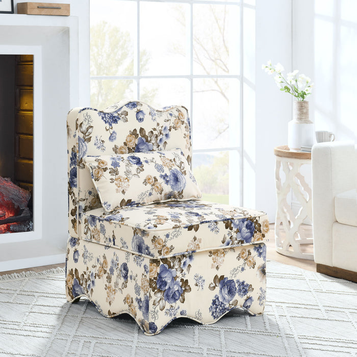 Stylish Flannel Dining Chair With Soft Cushion And Backrest
