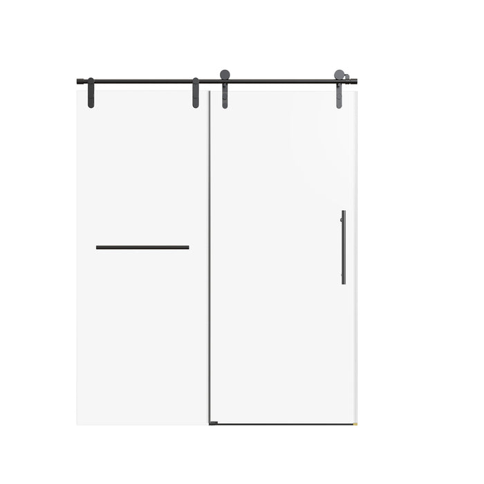 Frameless Single Sliding Shower Doors With Towel Rail & Handle