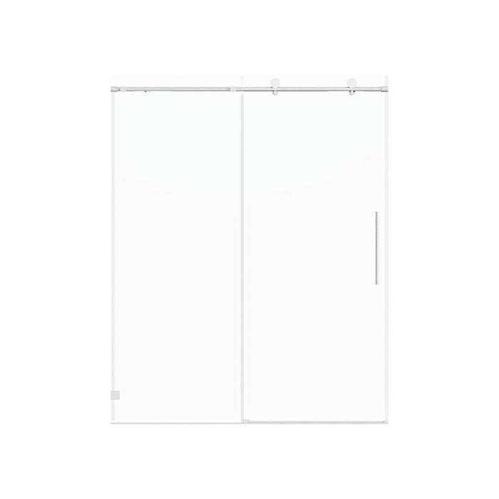 Frameless, Single Sliding Soft Close Shower Doors, 5/16" Sgcc Tempered Glass
