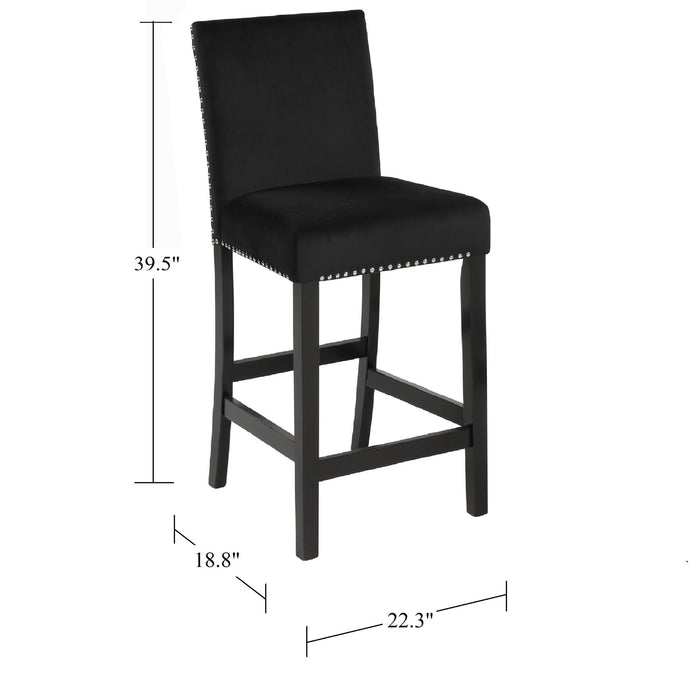 5 Piece Counter Height Dining Set With Table And Upholstered Chairs