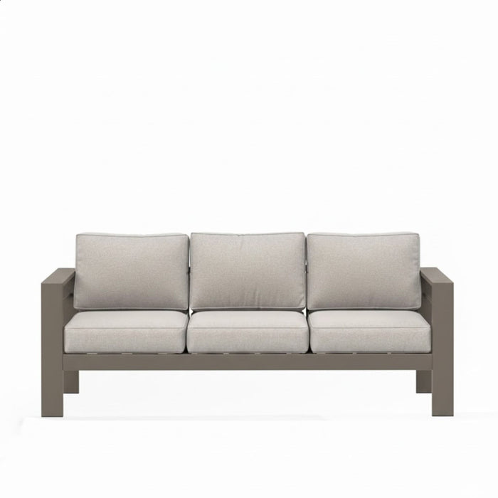 All-Weather Patio Sofa With Cushions, 3 Seat Outdoor Couch