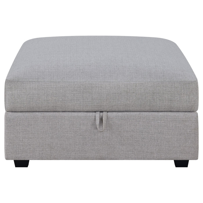 Austin - Square Upholstered Ottoman - Gray