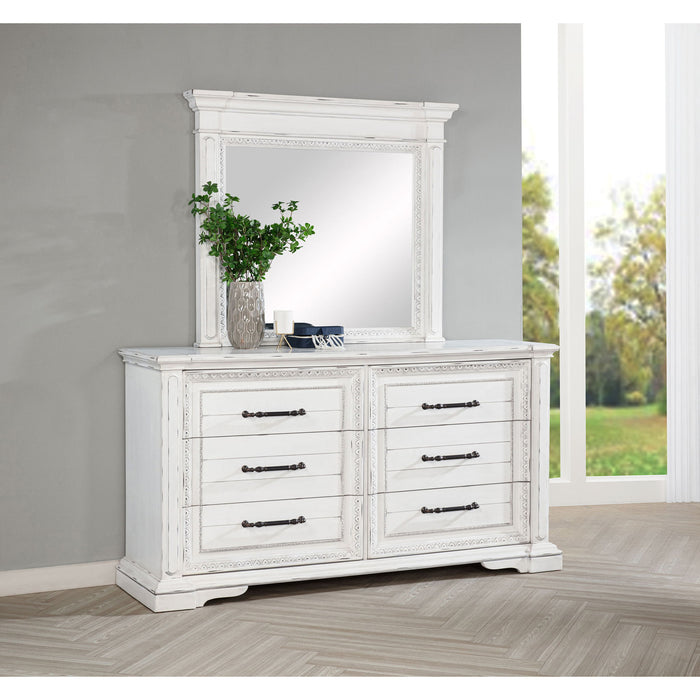 6 Drawer Dresser With Mirror - Vintage