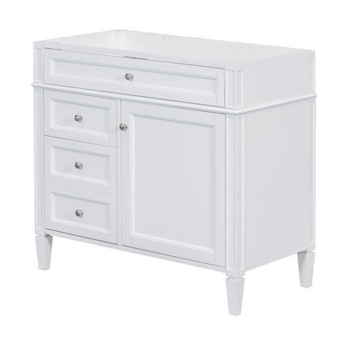 Bathroom Vanity With 2 Drawers And Tip-Out Drawer, Storage Cabinet
