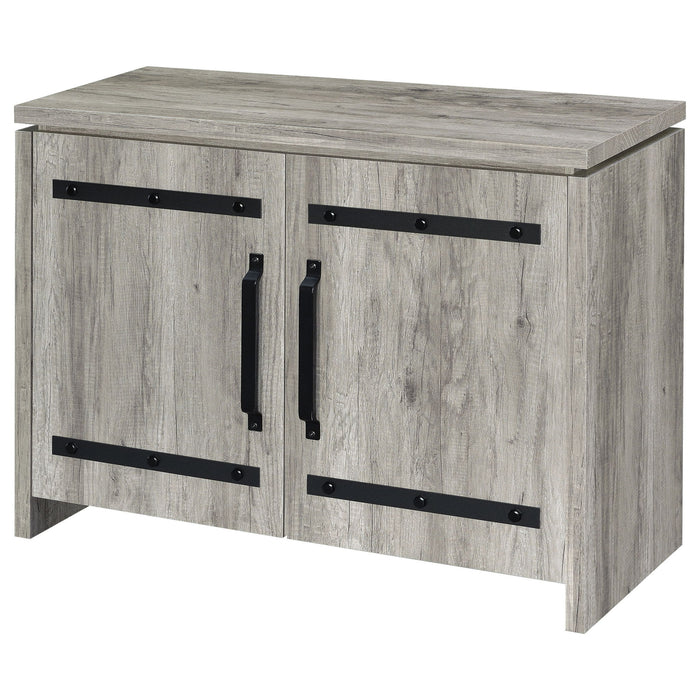 2 Door Accent Cabinet With Accents - Gray