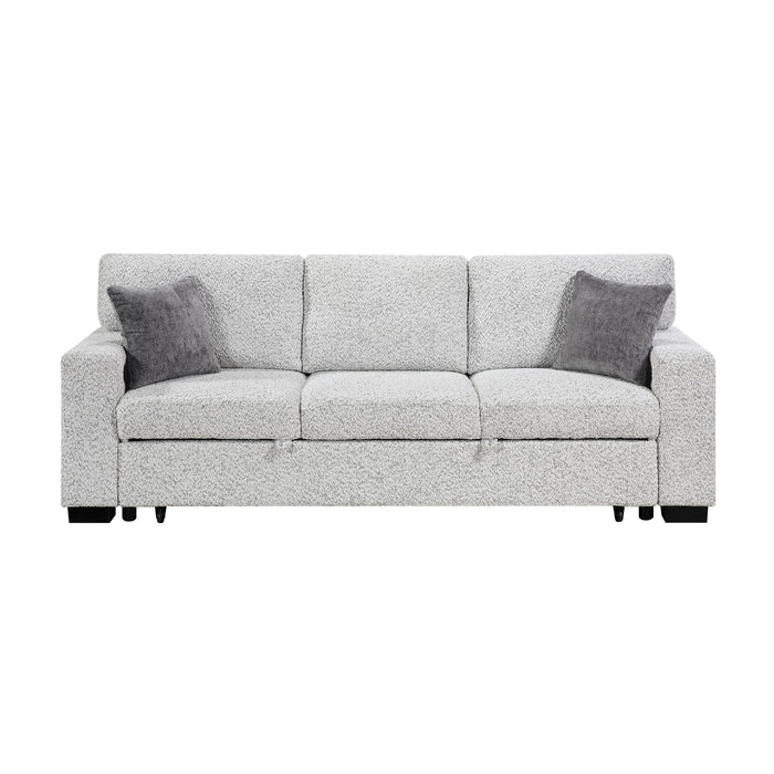 Prato - 2 Piece Sofa And Loveseat Set With Storage - Gray