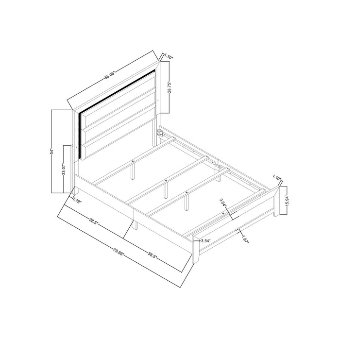 Carlos - Modern Design Bed With LED