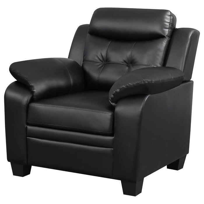 Winchell - Upholstered Padded Arm Tufted Accent Chair - Black