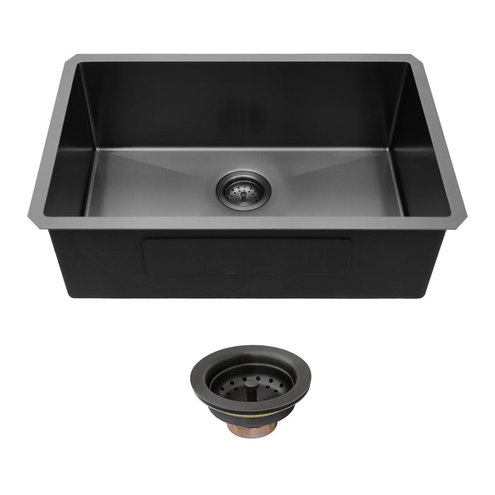 Undermount Kitchen Sink 16 Gauge Single Bowl Stainless Steel