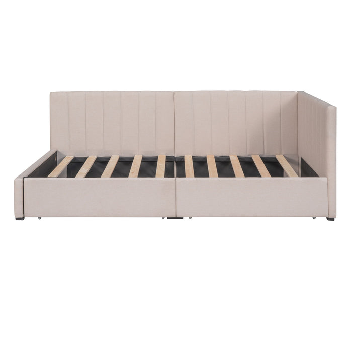 Upholstered Daybed, Sofa Bed Frame, No Box Spring Needed