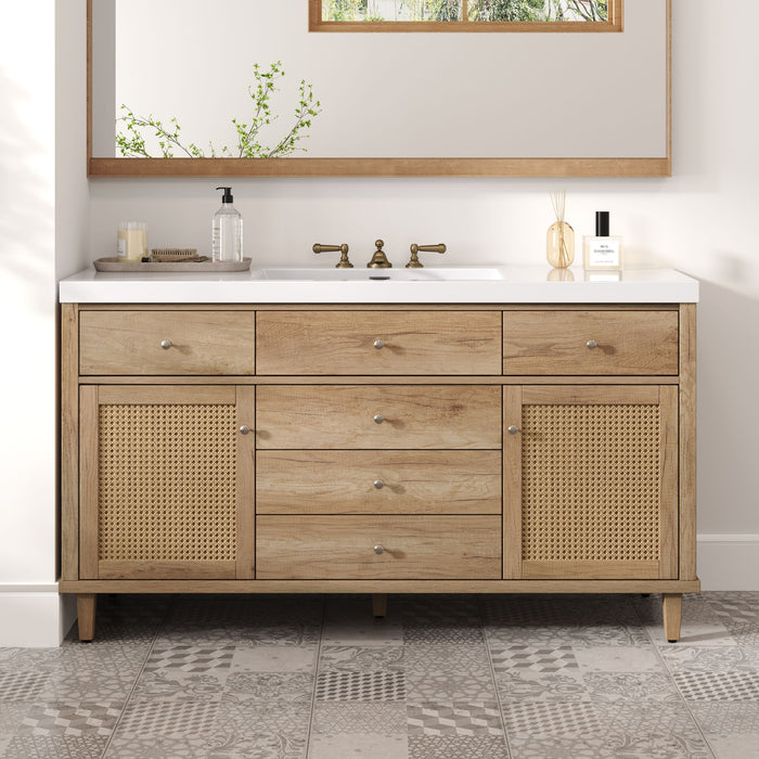 Bathroom Vanity With Sink, 5 Legs, Soft Close Drawers