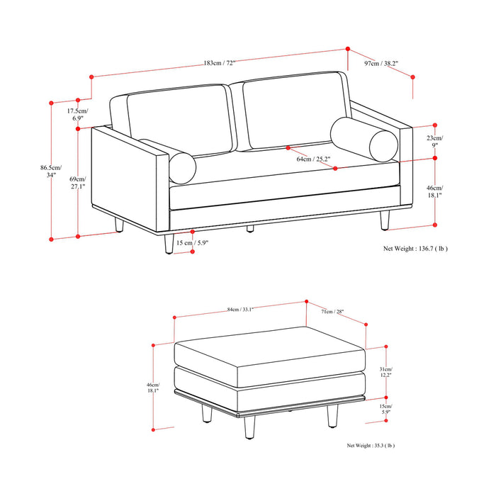 Morrison - Sofa And Ottoman Set