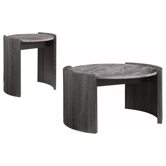 Zende - 2 Piece Coffee And End Table Set - Gray