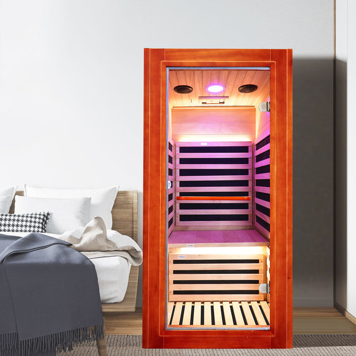 Oguman - Infrared Sauna Room Single With Whole Body Heating - Natural