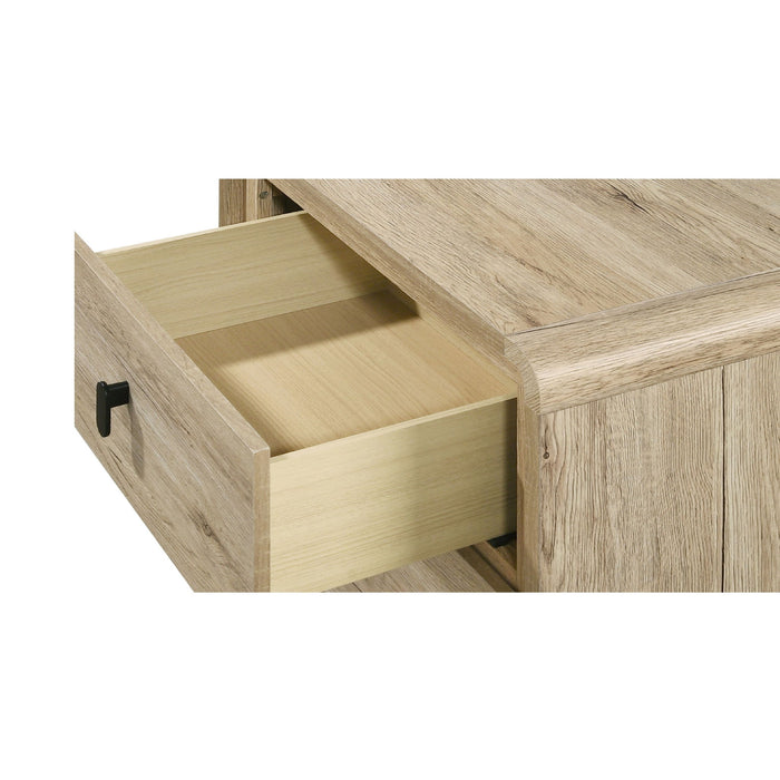 Nightstand & 2 Drawers - Beige